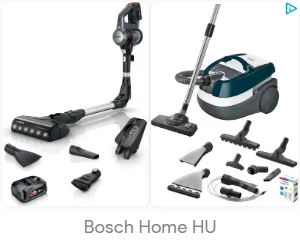 Bosch Home display-hirdetés: porszívók és konyhai kisgépek