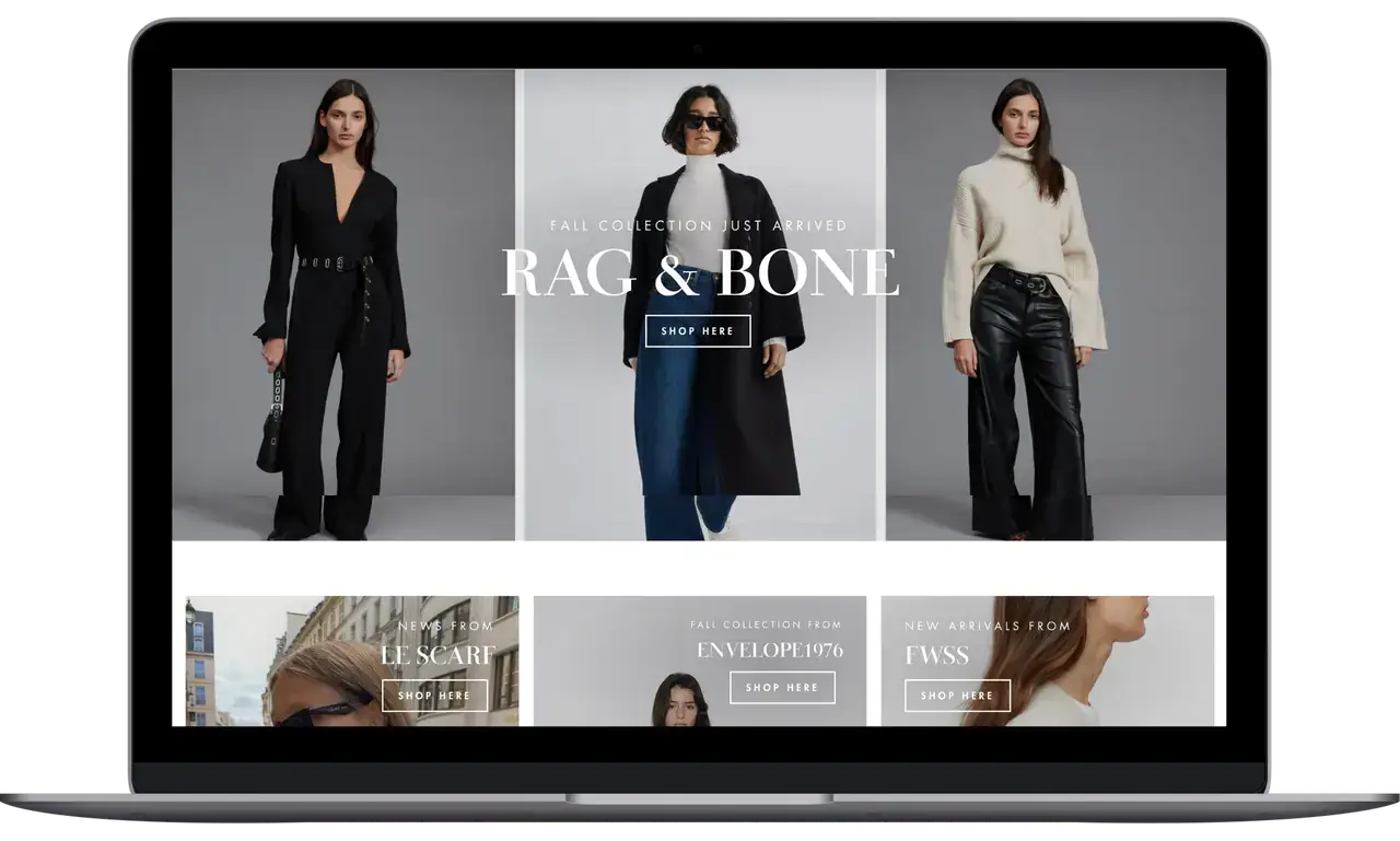 Divat-webshop és kampányvizuálok, skandináv piac