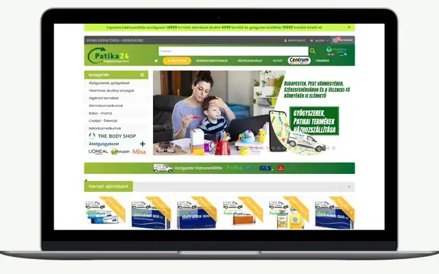 Webshop és kampányfelületek, Patika24