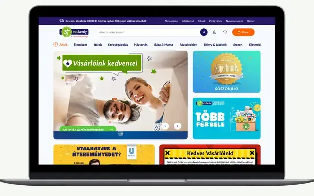 Szezonális kampány-landing és webshop, Ecofamily