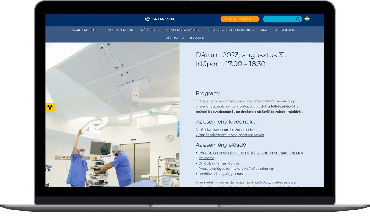 Content and SEO improvements on the private healthcare site