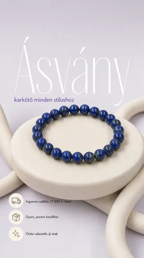 Ametiszt Ásványbolt: Lápisz lazuli karkötő stúdióban