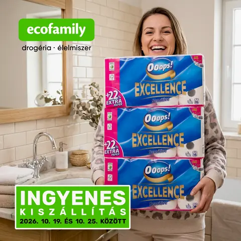 Ecofamily: Ingyenes kiszállítás 5 000 Ft felett