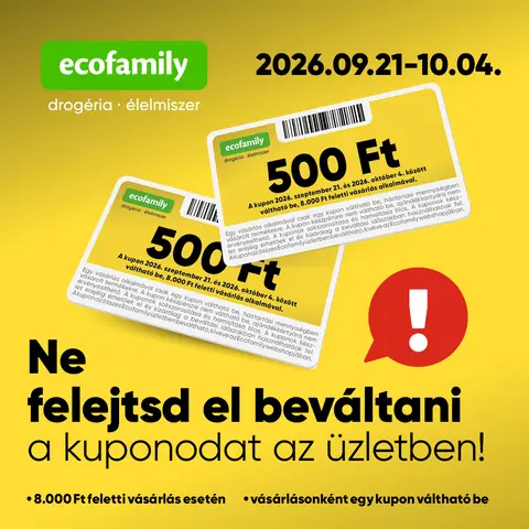 Ecofamily: Kuponbeváltó kampány