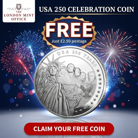London Mint Office: USA 250 emlékérme, FREE ajánlat